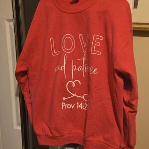 Red Love and Patience Sweatshirt